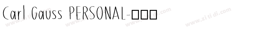 Carl Gauss PERSONAL字体转换